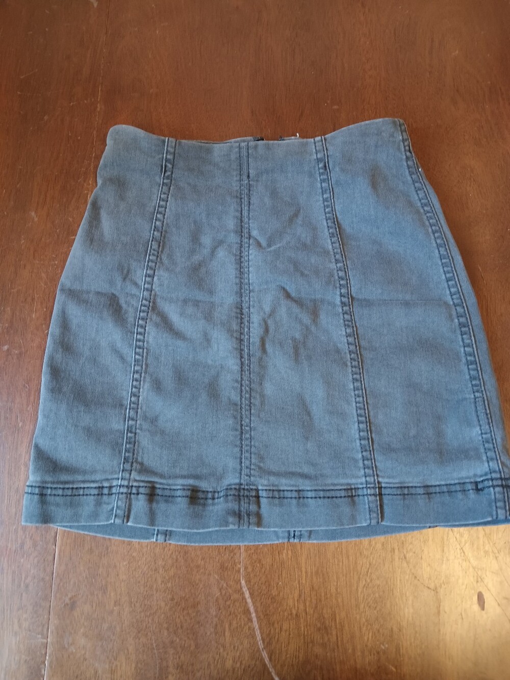 Free People Grey Denim Mini skirt